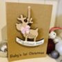 Personalised First Christmas Card Baby Girl Decoration, thumbnail 8 of 10