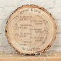 Love Story Timeline Log Wood Slice Sign Decoration, thumbnail 1 of 1