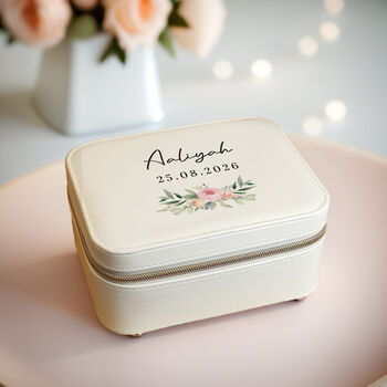 Personalised Wedding Travel Jewellery Box, 3 of 5