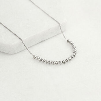 Sterling Silver 18 Beads 18th Birthday Necklace, 7 of 8