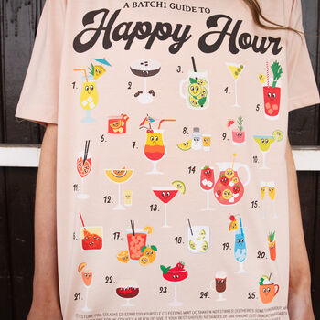 Happy Hour Women’s Cocktail Guide T Shirt, 2 of 3