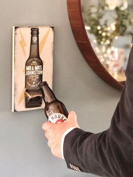 Personalised Father Of The Bride Beer Bottle Opener, 2 of 8