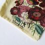 Organic Cotton Peony Print Reusable Pouches With Eco Satin Ribbon, thumbnail 7 of 7