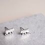 Sterling Silver Tiger Stud Earrings, thumbnail 2 of 8