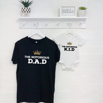 Notorious Father And Child Matching T Shirt Set, 2 of 4