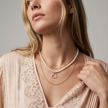 Personalised Hand Drawn Pearl Heart Necklace, 3 of 9