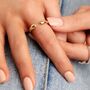 Gold Plated Sterling Silver Open Style Paw Ring, thumbnail 2 of 3