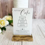 Classic Personalised Wedding Cake Sign Opaque Acrylic, thumbnail 4 of 6