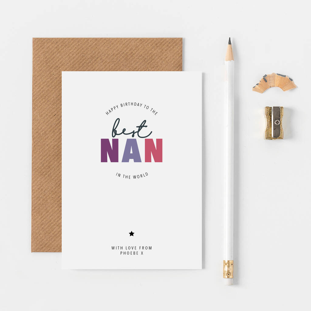 Personalised Best Nan Birthday Card, 1 of 2