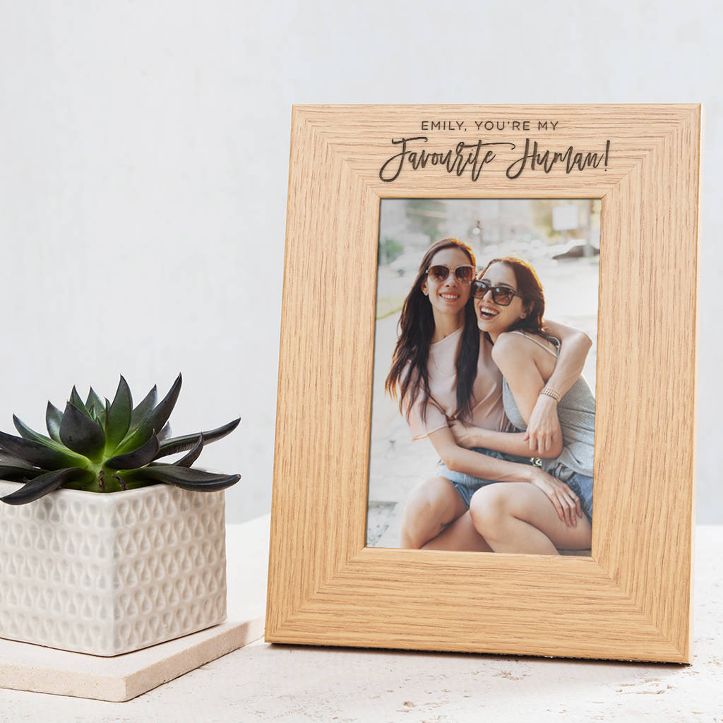 Personalised 'Favourite Human' Best Friend Photo Frame, 1 of 2