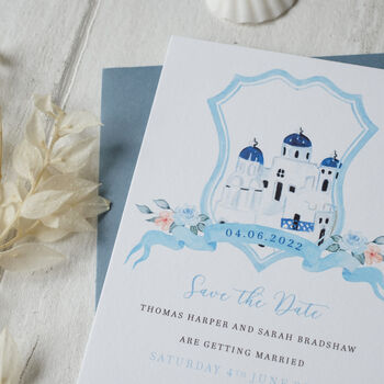 Santorini Wedding Invitations, 9 of 12