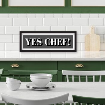 Framed Yes Chef Print, 2 of 11