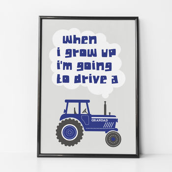 Personalised Tractor Print, 2 of 10