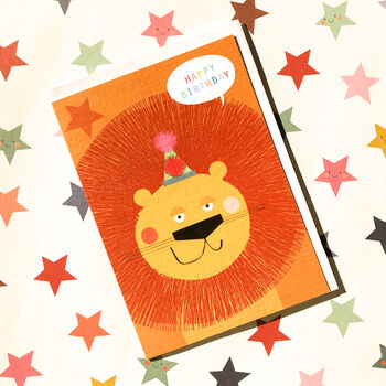 Lion Happy Birthday Card, 4 of 5