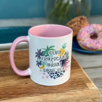 Club Tropicana Drink Some Tea Tropical China Mug, 2 of 3