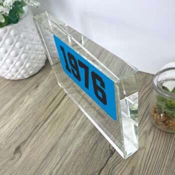 Personalised Year Milestone Giant Crystal Block | Birthday Or Anniversary Gift, 3 of 10