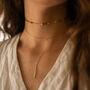 Dainty 14 K Gold Chain Drop Choker Necklace, thumbnail 3 of 6