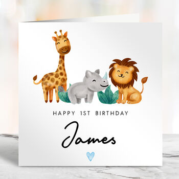 Happy 1st Birthday Card Safari, 2 of 2