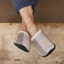 Viv Grey Pink Check Women's Slippers/Indoor Shoes, thumbnail 1 of 6