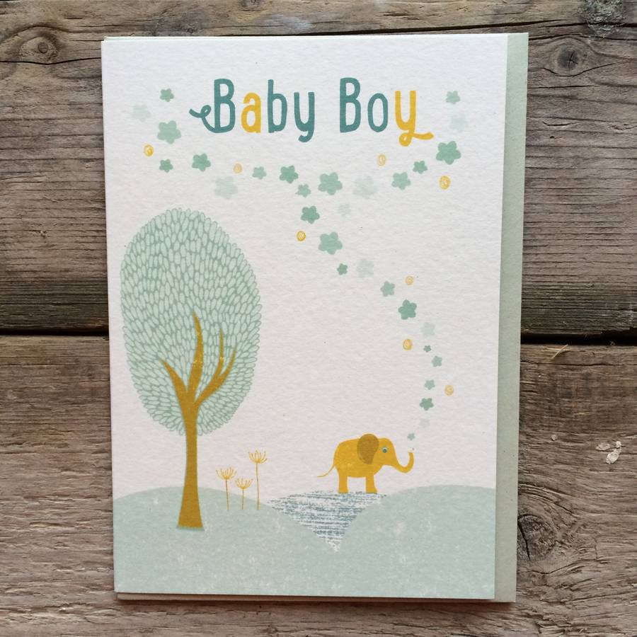 Baby Boy Card By Velvet Olive Notonthehighstreet