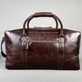 Large Cognac Leather Weekend Holdall, thumbnail 3 of 8