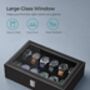 12 Slots Black Lining Watch Box Display Holder Case, thumbnail 2 of 6