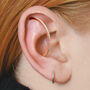 Rose Gold Topaz Round Ear Cuff, thumbnail 2 of 4