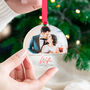 Personalised First Christmas As Wife Bauble With Photo, thumbnail 4 of 5