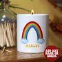 Personalised Crochet Rainbow Candle, thumbnail 1 of 3