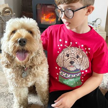 Personalised Christmas Dog Lover T Shirt, 10 of 12
