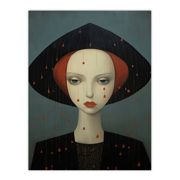 Don't Rain On My Parade Red Haired Woman Wall Art Print, 6 of 6