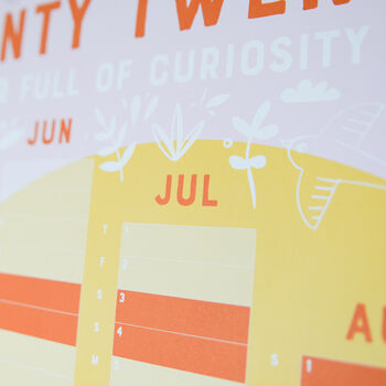 Curiosity And Wonder Summer Wall Planner, 2 of 4