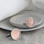 Copper And Steel Fingerprint Cufflinks, thumbnail 7 of 7