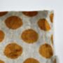 Oblong Velvet Ikat Cushion Orange Spot, thumbnail 3 of 6