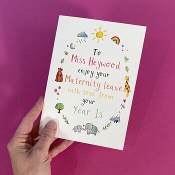Personalised Maternity Leave Card, 2 of 3