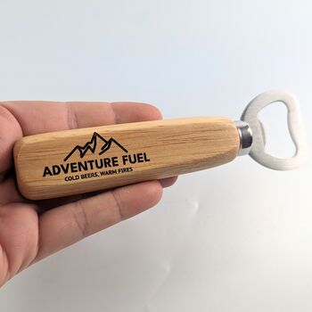 Wooden Bottle Opener, Adventurer Hiking, Father's Day, 4 of 6