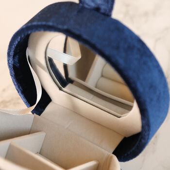 Personalised Luxury Midnight Blue Jewellery Box, 3 of 5
