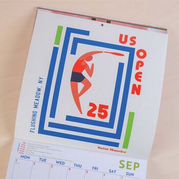 2025 Calendar | Tennis | Compact Square, 3 of 12