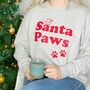 Santa Paws Pet Lover Christmas Sweatshirt, thumbnail 2 of 2