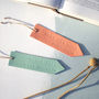 Personalised Coral Or Mint Leather Book Mark, thumbnail 4 of 5