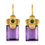 Amethyst Gold Plated Drop Earrings, thumbnail 3 of 3