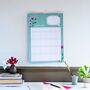 Family Organiser 2026 Wall Planner Calendar Flower Design A3, Five Column, thumbnail 3 of 9