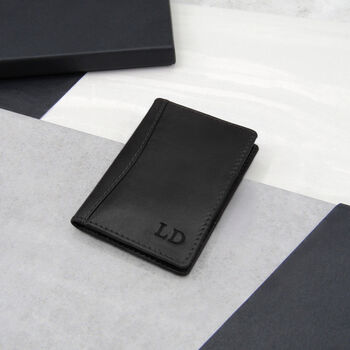 Personalised Leather Rfid Travel Card Holder, 2 of 7