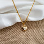 Gold Love Heart Necklace, thumbnail 1 of 3