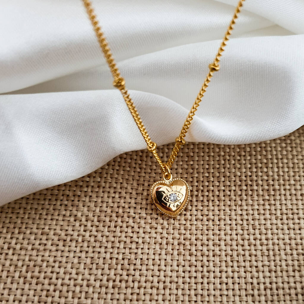 Gold Love Heart Necklace, 1 of 3