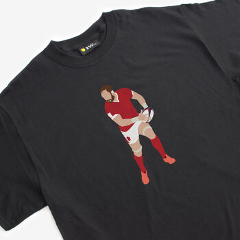 Alun Wyn Jones Wales Rugby T Shirt, 3 of 4