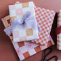 Pastel Check Gift Wrap – Colourful Wrapping Paper For Birthdays, Weddings, Anniversaries, Baby Showers And Christmas, thumbnail 7 of 7