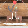 Kiss Me Deer On Driftwood Hanging Decoration, thumbnail 3 of 3