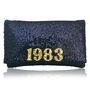 Birthday Year Personalised Gift Sequin Clutch Handbag, thumbnail 2 of 6