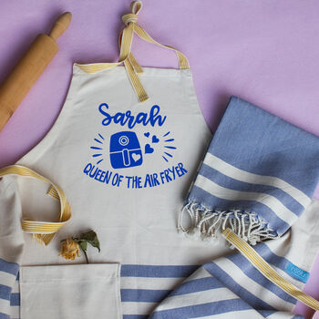 Personalised Cotton Apron, Tea Towel, Gift For Her, 4 of 12